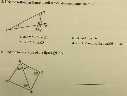 (need on geometry w/pic ) 5. use the following figure to tell which statement mus