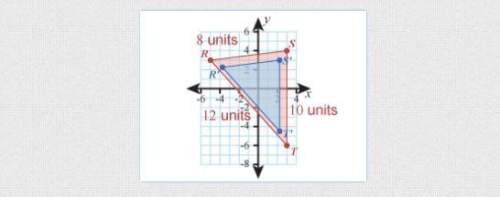 Triangle rst was dilated with the origin as the center of dilation to create triangle r’ s’ t’. the