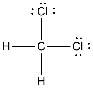 Match the structural formula to the chemical formula for this substance. ch2cl2 ch