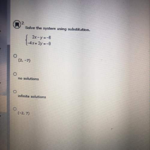 Solve the system using substitution