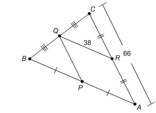 Qr and qp are midsegments of triangle abc. what is the length of qp?