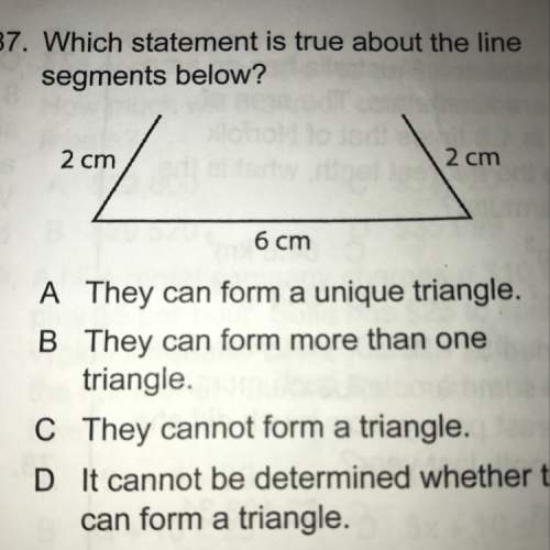 Which statement is true about the line segments below