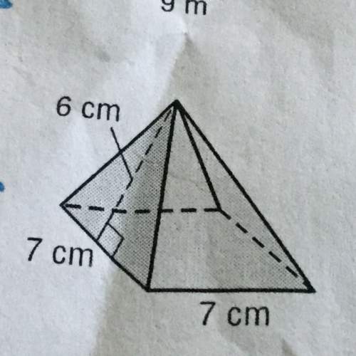 What is the surface area of the square pyramid?  show work instead of just giving the a