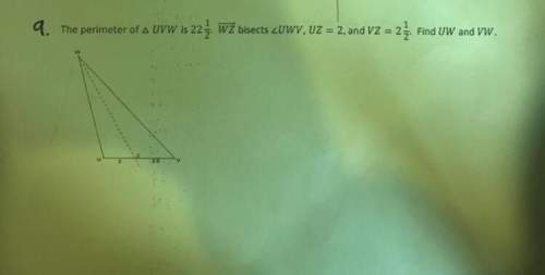 Find the measurements of uw and vw perimeter is 22.5