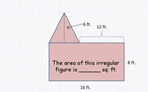 The area of this irregular figure sq ft