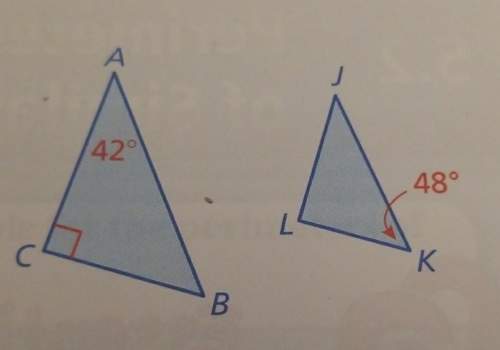 The two triangles are similar, what is the measure of angle l?