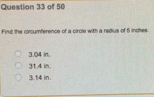 Find the circumference of a circle with a radius of 5 inches.