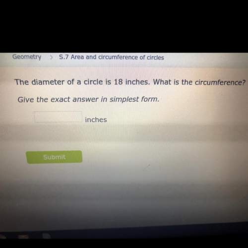 The diameter of a circle is 18 inches. what is the circumference?