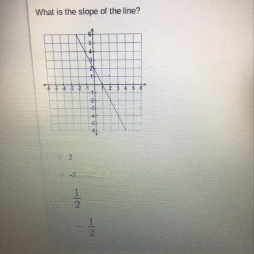 What’s is the slope of the line? 2 -2 1/2 -1/2