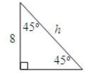 What is the value of h?  4 8 sqrt 3 16 8 sqrt 2