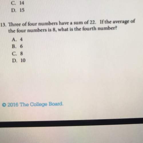 Three of four numbers have a sum of 22. if the average of the four numbers is 8, what's the fourth n