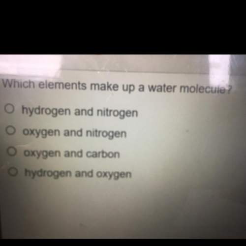 Which elements make up a water molecule?
