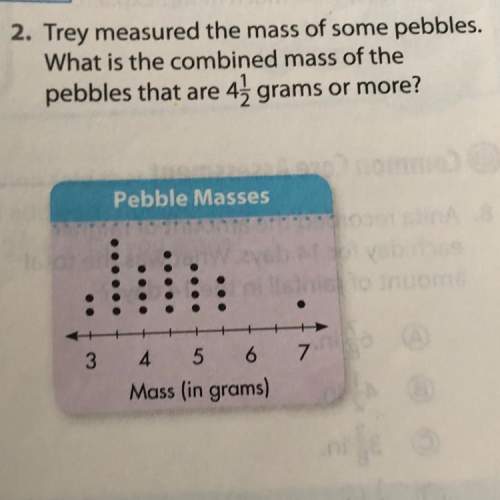 2. trey measured the mass of some pebbles what is the combined mass of the pebbles that are 4 1/2 gr