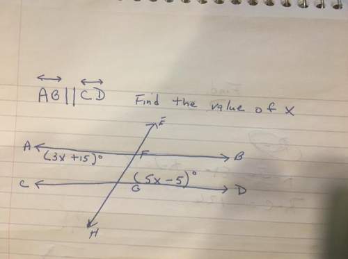 Transversal:  find the value of x on the attached diagram.