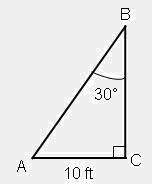 Which is the measure of line segment ab?  a)10 feet b)15 feet c)20 feet d)10