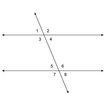 Which pair of angles are adjacent angles?  a. 1 and 4 b.&lt;