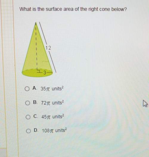 (photo) i need ! what is the surface area of the right cone below?