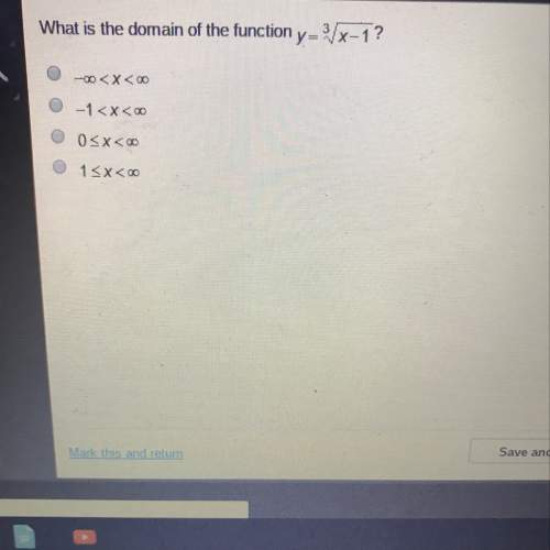What is the domain of the function? y=3√x-1