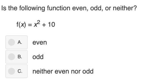 Is the following function even,odd, or neither?