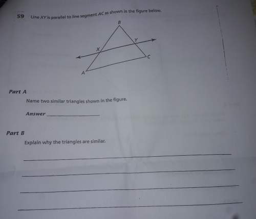 Name two similar triangles shown in the figure. explain why the triangles are similar