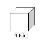 The figure is a cube. estimate its volume. a) 15 in3  b) 40 in3  c) 125 in3