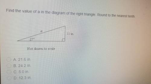 Find the value of a in the diagram of the right triangle 27° 11 in