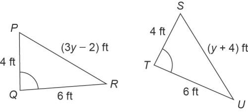 3. (a) are triangles pqr and stu congruent?  (b) what is the congruency that proves they are
