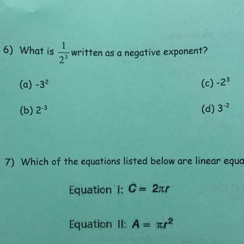 What is 1/(2^3) written as a negative exponent?