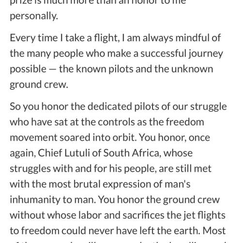 What is the effect of king comparing freedom movement to the flight of an airplane in paragraphs 10