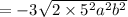 =-3\sqrt{2\times 5^2a^2b^2}