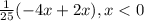\frac{1}{25}(-4x+2x) ,x