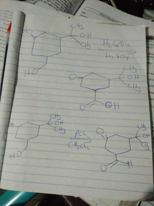 This compound is treated with two different oxidizing reagents: either H2CrO4 and H2SO4, or with PCC