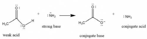 Draw the structures of the products of the neutralization reaction between amide ion (nh2-) and acet