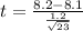 t = \frac{8.2 - 8.1}{\frac{1.2}{\sqrt{23}}}