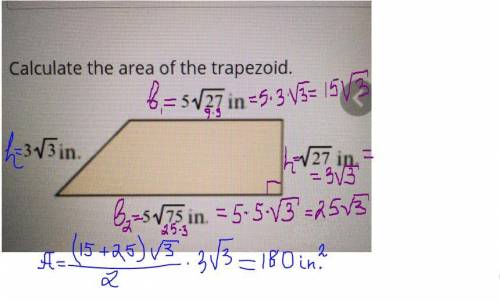Help.Calculate the area of the trapezoid