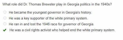 What role did Dr. Thomas Brewster play in Georgia politics in the 1940s? He became the youngest gove