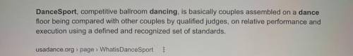 Describe about dance sport​