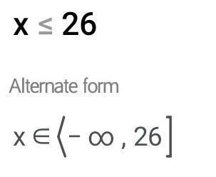 Solve 2(x+1) ≥3(x-8)