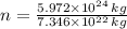 n = \frac{5.972\times 10^{24}\,kg}{7.346\times 10^{22}\,kg}