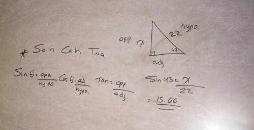 Solve for x. Round to the nearest tenth.​