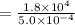 =\frac{1.8\times 10^4}{5.0\times 10^{-4}}