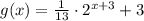 g(x) = \frac{1}{13}\cdot 2^{x+3}+3