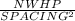 \frac{NWHP}{SPACING ^2}