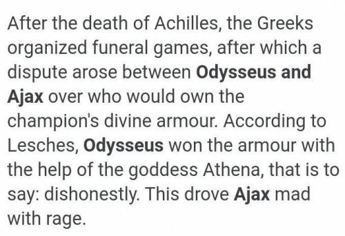 Why did Odysseus and Ajax fight?