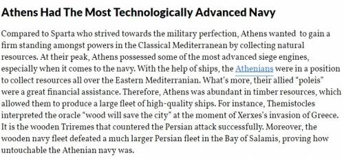 Which had the strongest navy the athena's or the sparta