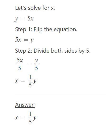 What is the direct of variation for y=5x (PLEASE HELP)