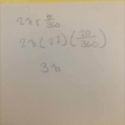 Find the length of arc AB. Leave your answer in terms of pie