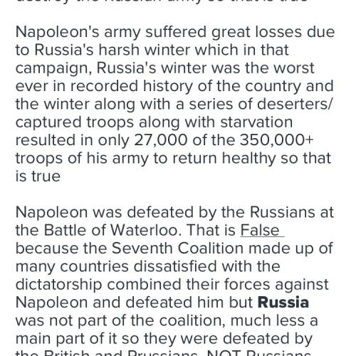 Napoleons decision to invade russia was perhaps his gratest mistake which of the following ststement