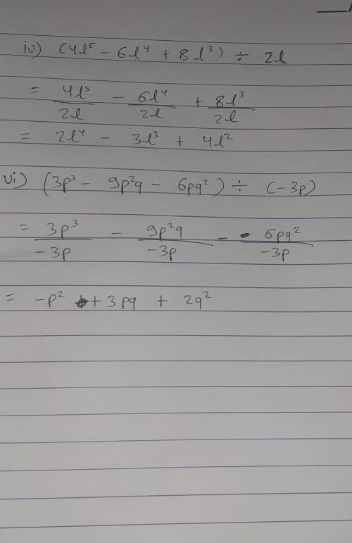 Divide the given polynomial by given monomial.​