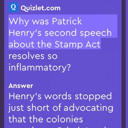Why was patrick henry’s second speech about the stamp act